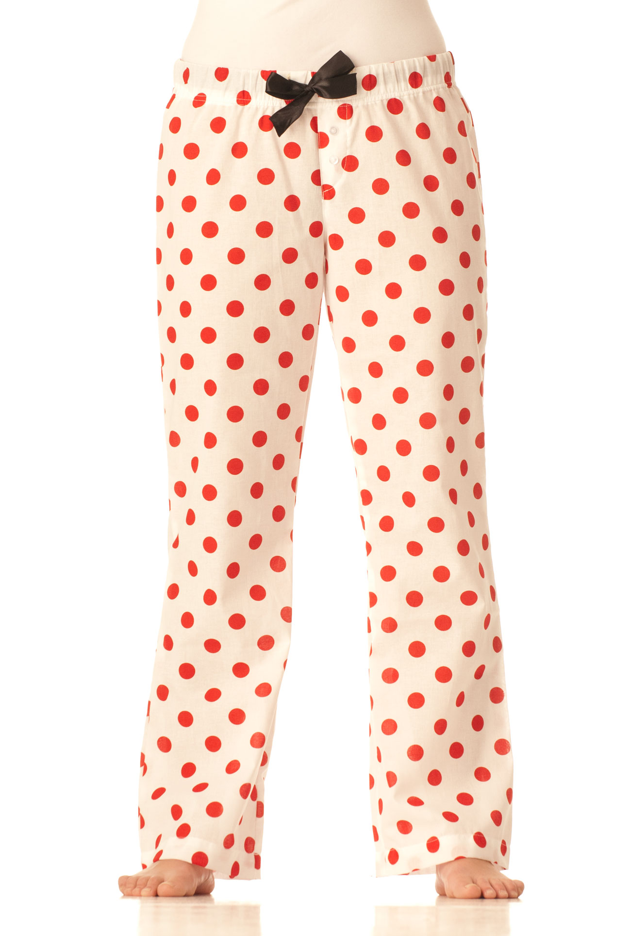 Pyžamové kalhoty - Červenobílý puntík